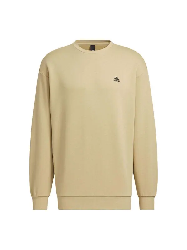 Свитер logo crew sweatshirt 'tan' Adidas — изображение 1 из 3, бежевый