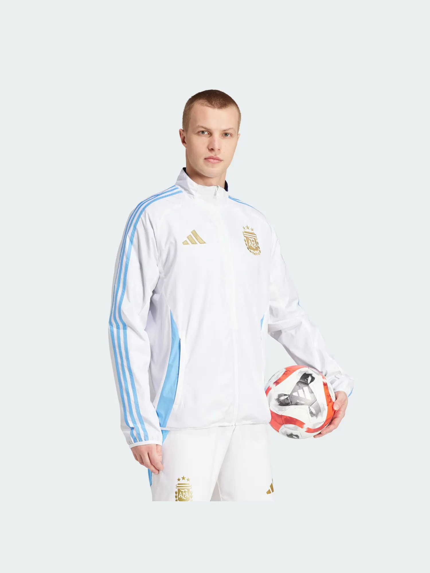 Куртка Adidas Argentina National Team Anthem — изображение 5 из 8, белый/синий