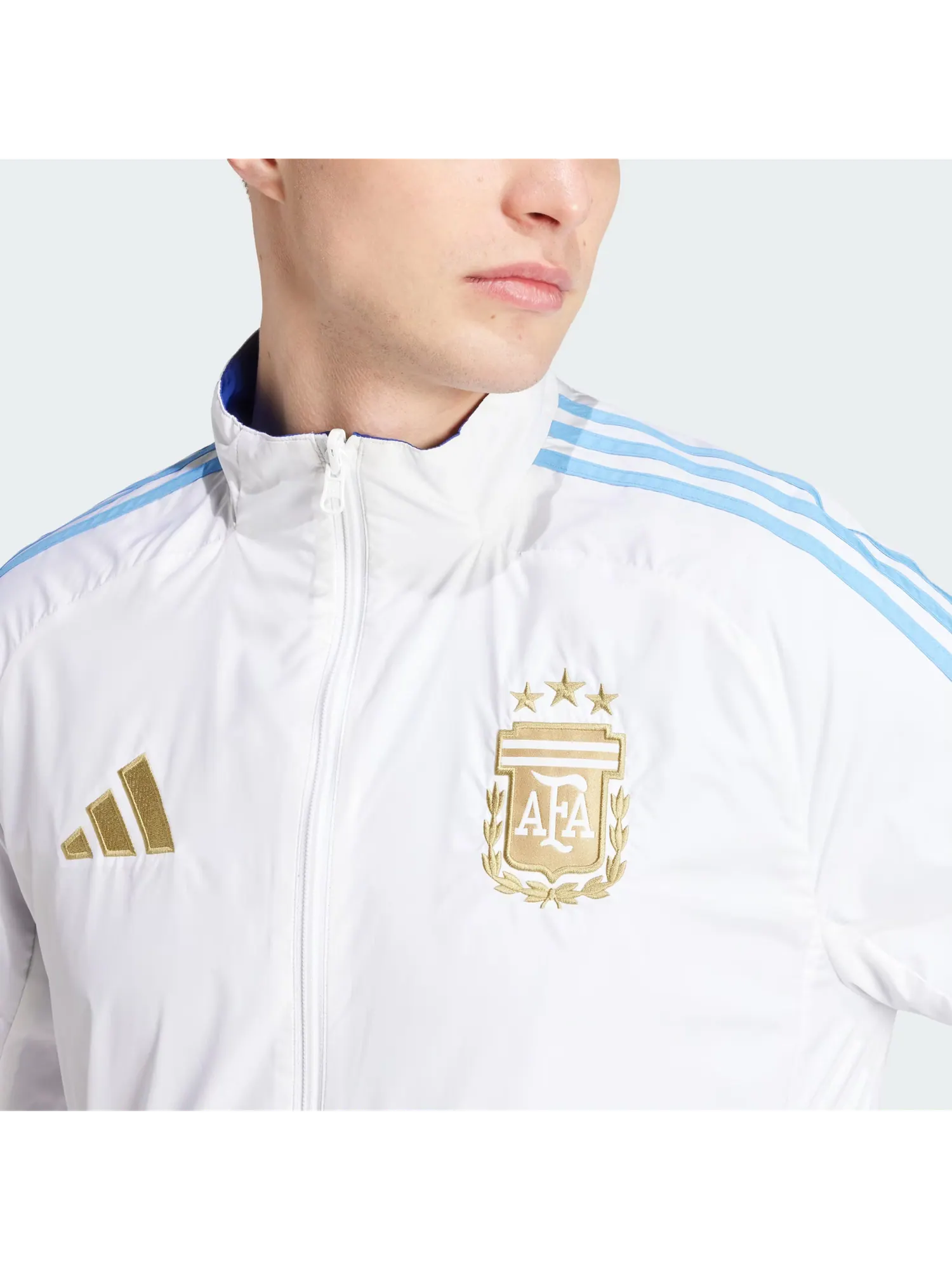 Куртка Adidas Argentina National Team Anthem — изображение 7 из 8, белый/синий