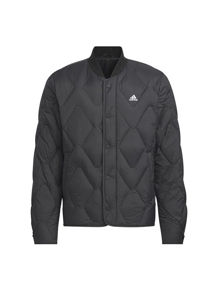 Куртка adidas Regular Varsity Down Jacket 'Black' — изображение 1 из 4, черный