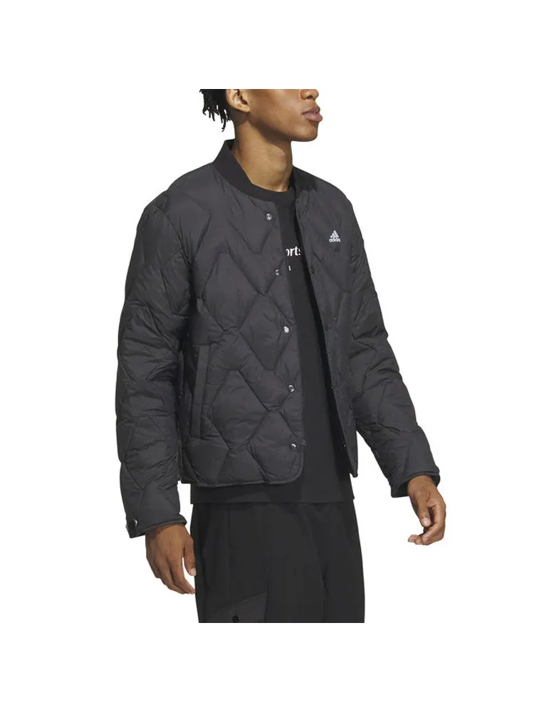 Куртка adidas Regular Varsity Down Jacket 'Black' — изображение 4 из 4, черный
