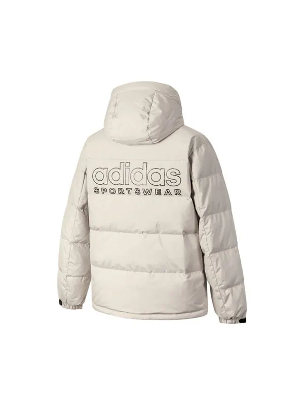 Куртка пуховые Куртка с капюшоном Adidas — изображение 1 из 2, бежевый