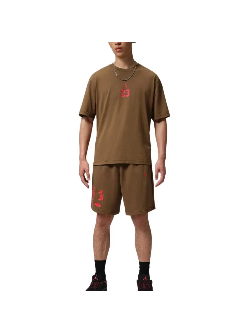 Мужская футболка с принтом Air Jordan T-Shirt — изображение 2 из 3, коричневый