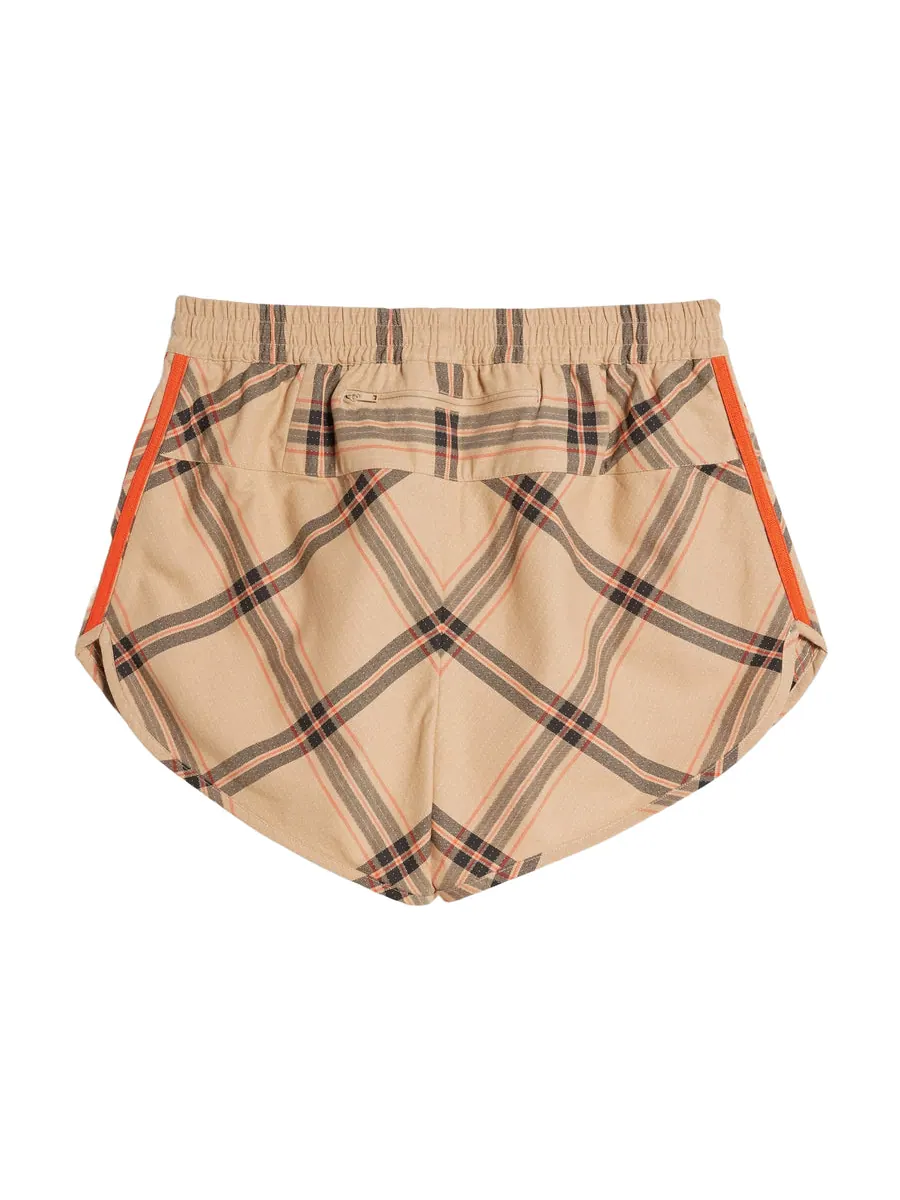 Спортивные шорты adidas x Wales Bonner Short Asia Sizing 'Check Jacq Wb' — изображение 2 из 2, бежевый
