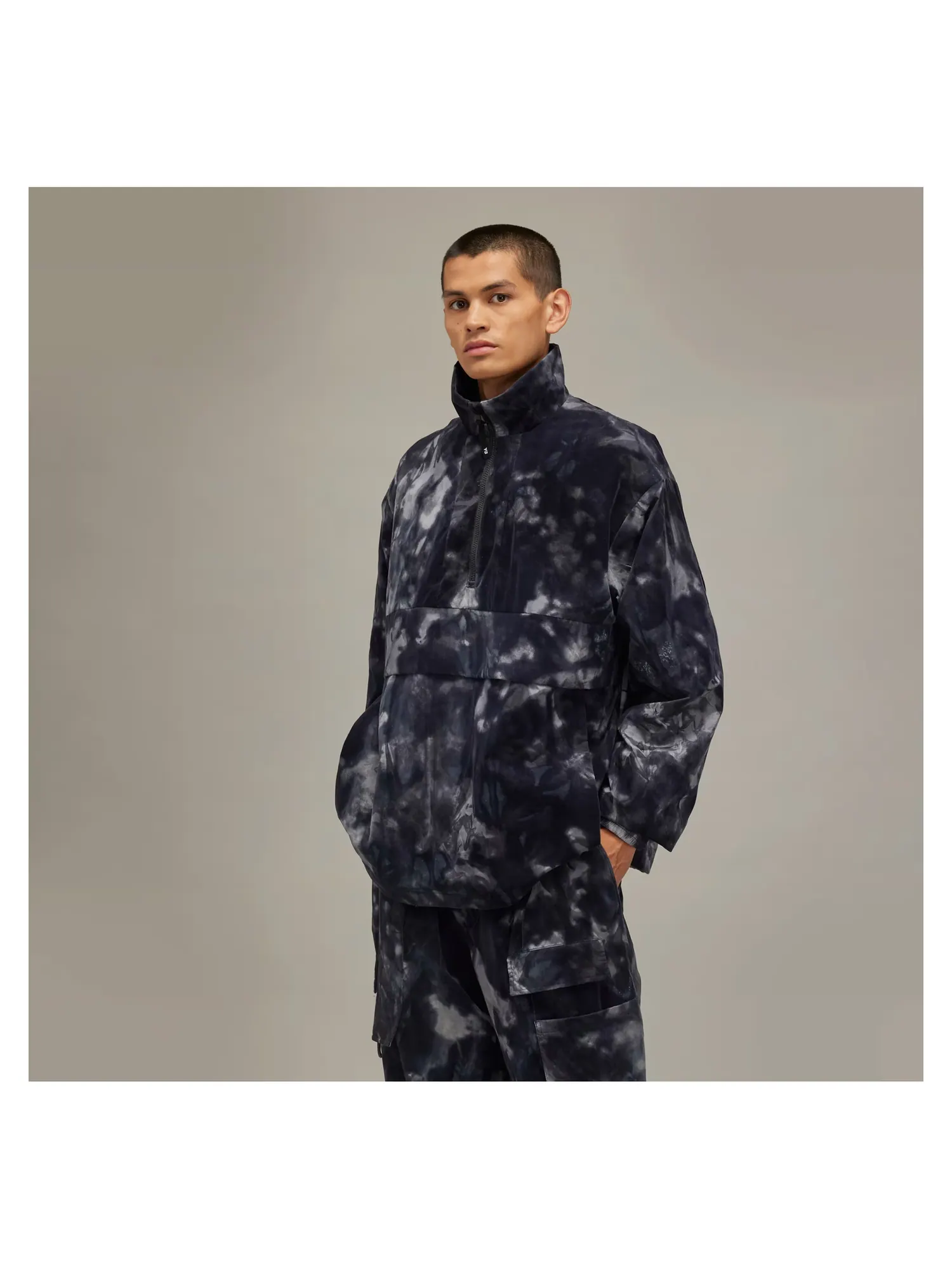 Анорак Adidas Y-3 3-Stripes Nylon Shell 1/2 Zip — изображение 3 из 9, черный/мульти