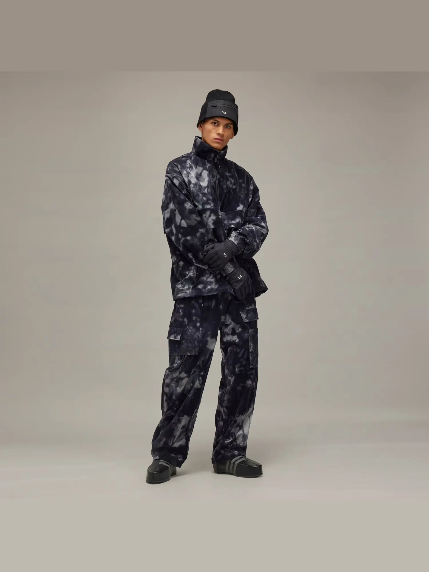 Анорак Adidas Y-3 3-Stripes Nylon Shell 1/2 Zip — изображение 6 из 9, черный/мульти