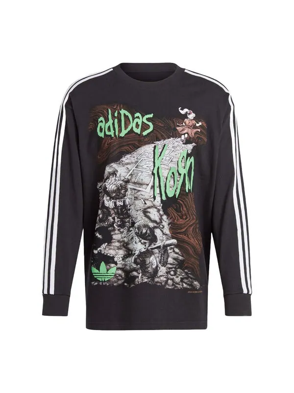 Футболка x korn футболка с длинным рукавом азиатские размеры Adidas — изображение 1 из 1, черный