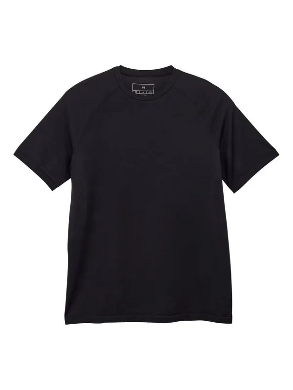 Футболка y-3 running t-shirt 'black' Adidas — изображение 1 из 2, черный