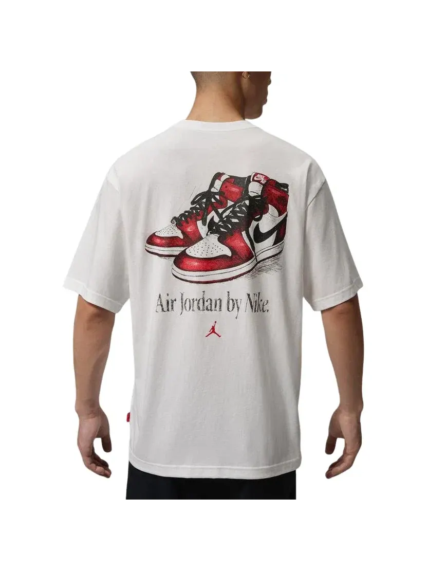 Мужская футболка хлопковая Jordan Brooklyn T-Shirt — изображение 2 из 3, белый