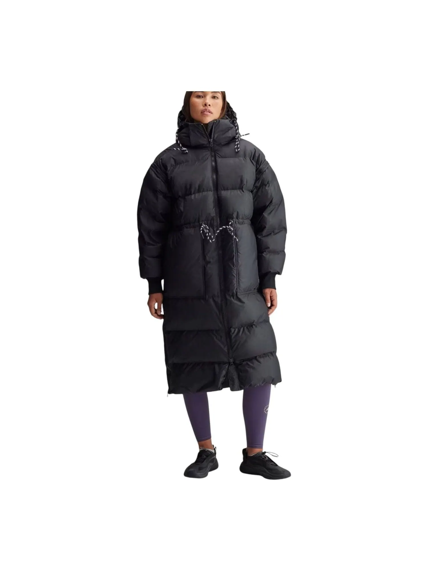 Куртка (WMNS) adidas x Stella McCartney Long Padded Winter Jacket 'Black' — изображение 1 из 3, черный