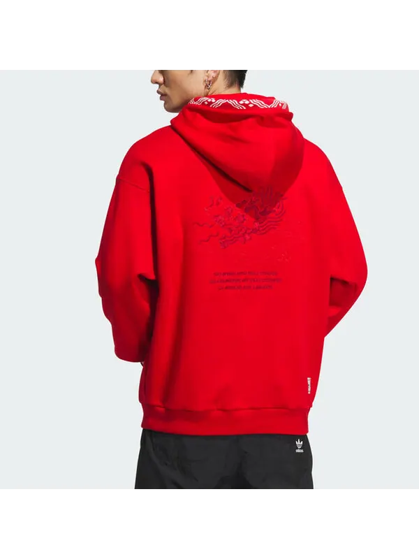 Толстовка оригиналы x feifei ruan графические Толстовка азиатские размеры Adidas — изображение 4 из 4, красный