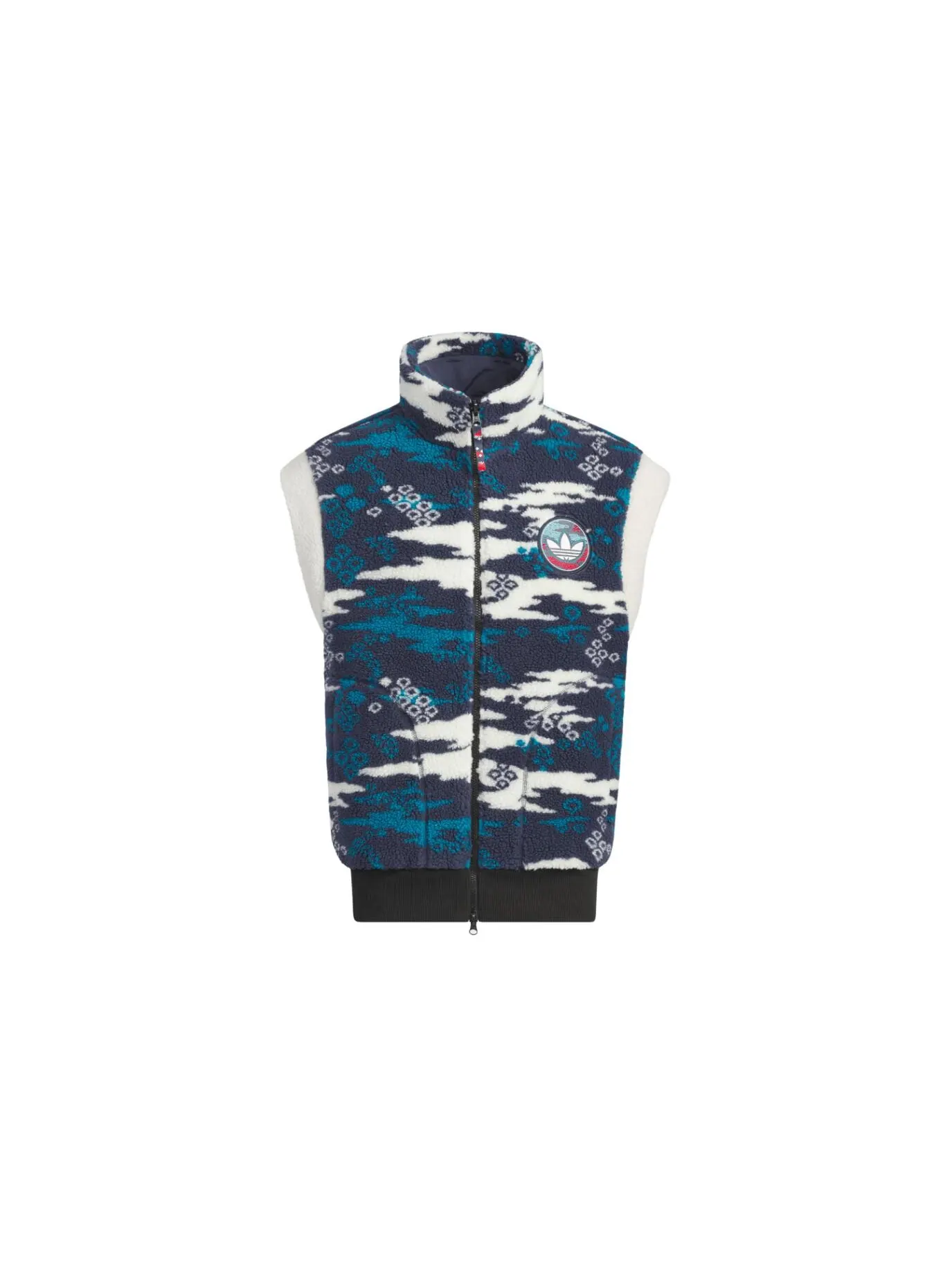 Жилет унисекс Adidas Originals REVERSIBLE FLEECE — изображение 1 из 6, темно-синий