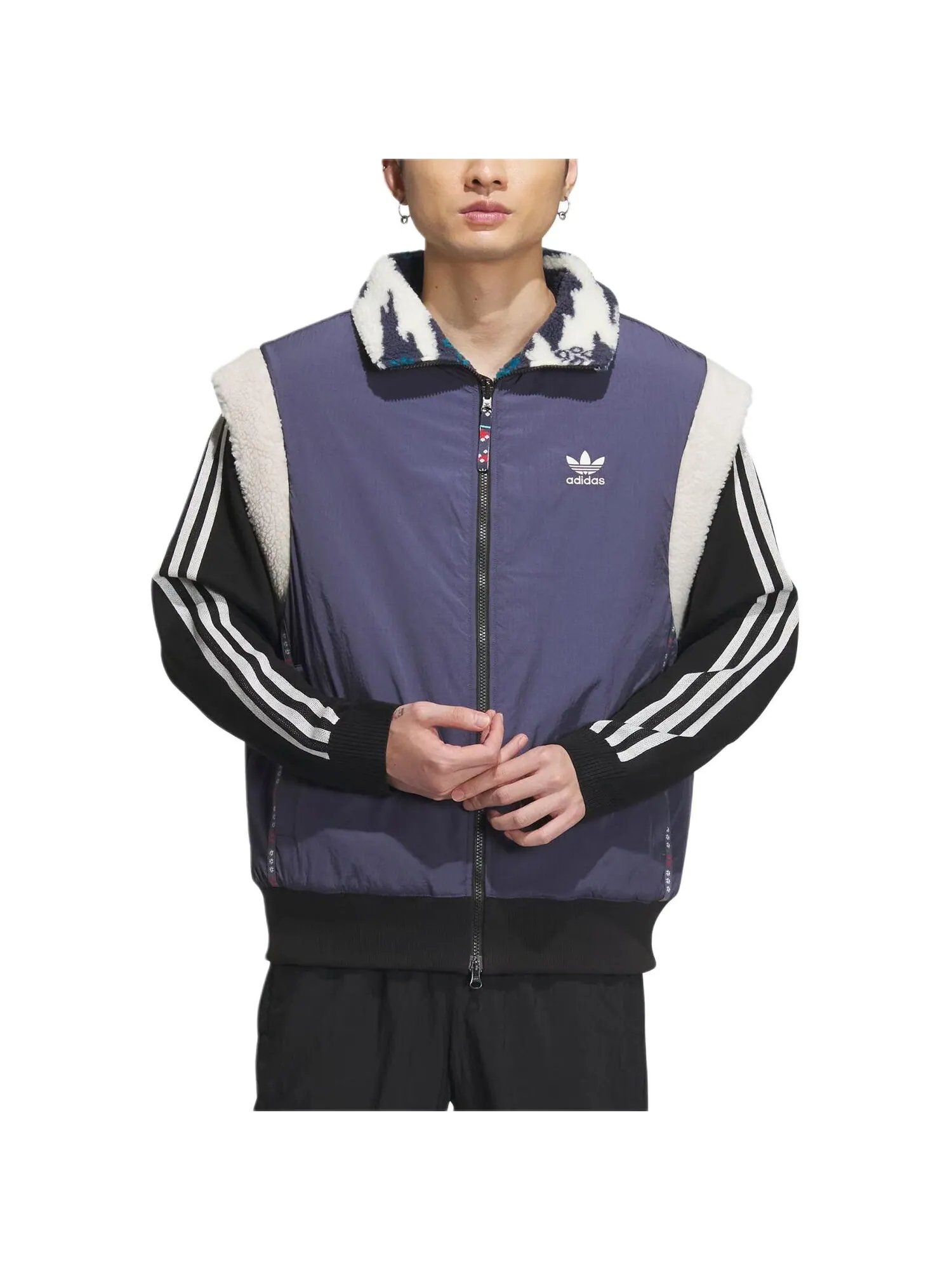 Жилет унисекс Adidas Originals REVERSIBLE FLEECE — изображение 4 из 6, темно-синий