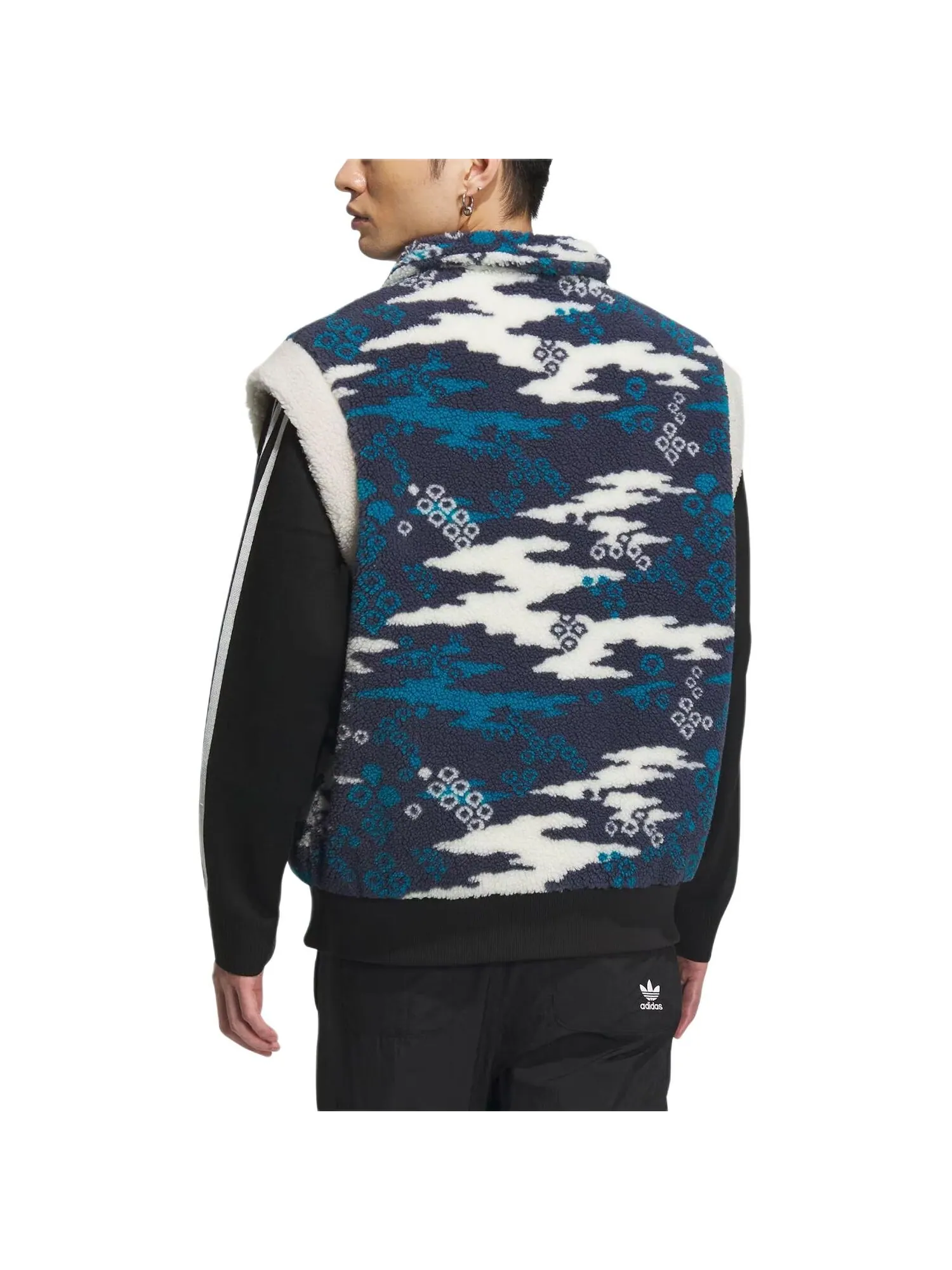 Жилет унисекс Adidas Originals REVERSIBLE FLEECE — изображение 5 из 6, темно-синий