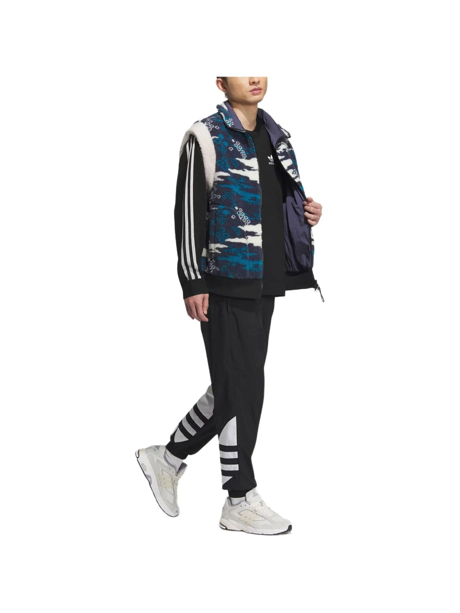 Жилет унисекс Adidas Originals REVERSIBLE FLEECE — изображение 6 из 6, темно-синий
