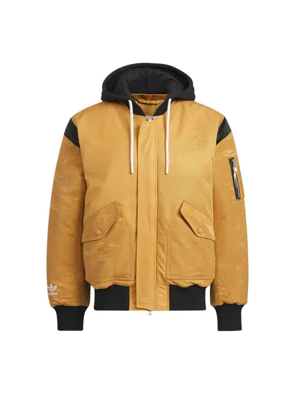 Куртка оригиналы x feifei ruan padded ma куртка азиатские размеры Adidas — изображение 1 из 4, коричневый/черный