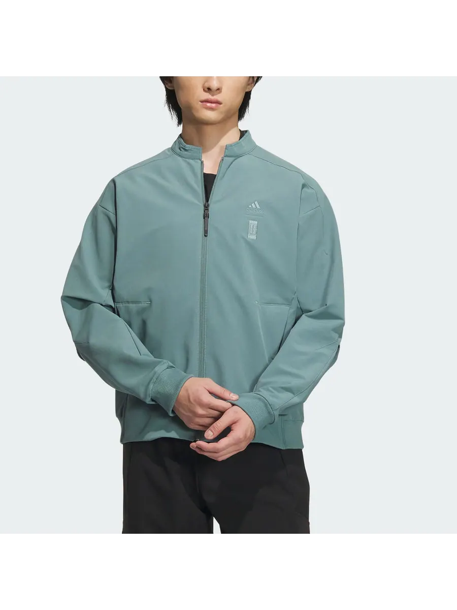 Куртка adidas Wuji Must-Have Woven Jacket Asia Sizing 'Teal' — изображение 3 из 5, бирюзовый
