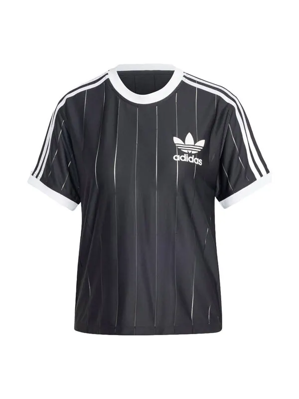 Футболка adicolor 3 полоски в тонкую полоску футболка азиатские размеры Adidas — изображение 1 из 1, черный