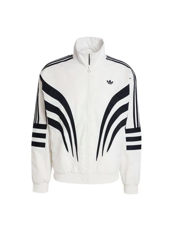 Куртка q3 atlanta track jacket 'white black' Adidas — изображение 1 из 1, белый