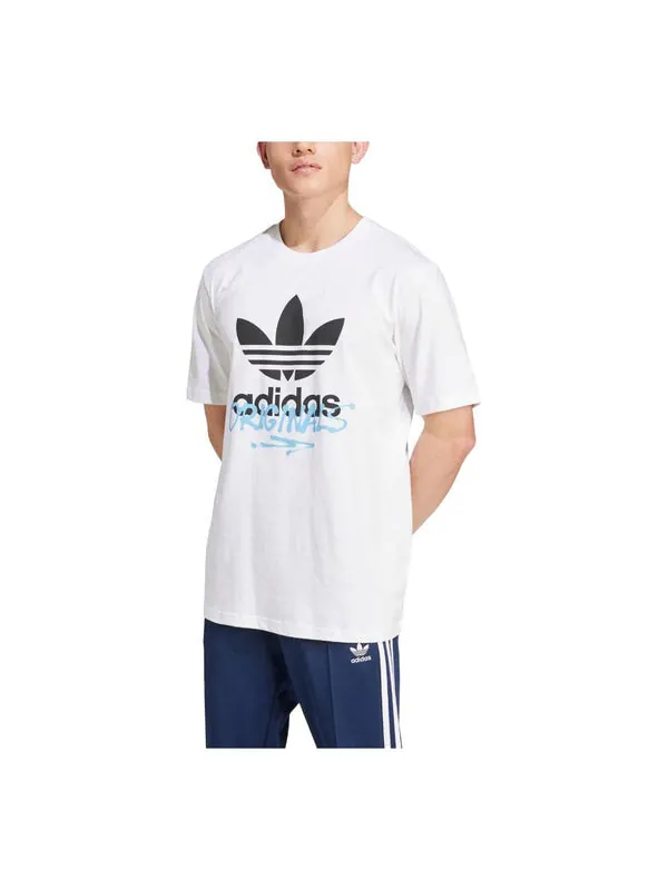 Футболка тренировочные принадлежности уличная футболка Adidas — изображение 1 из 2, белый