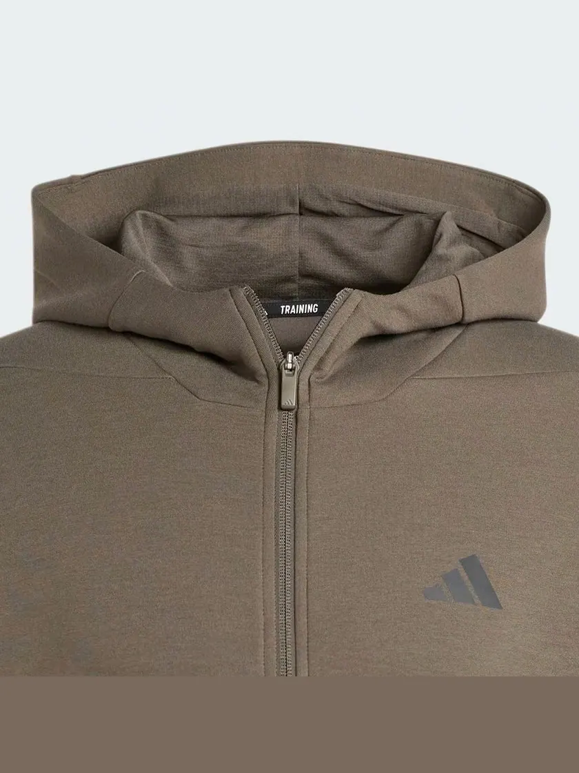 Куртка adidas Designed for Training Full-Zip Track Jacket 'Green' — изображение 5 из 6, зеленый