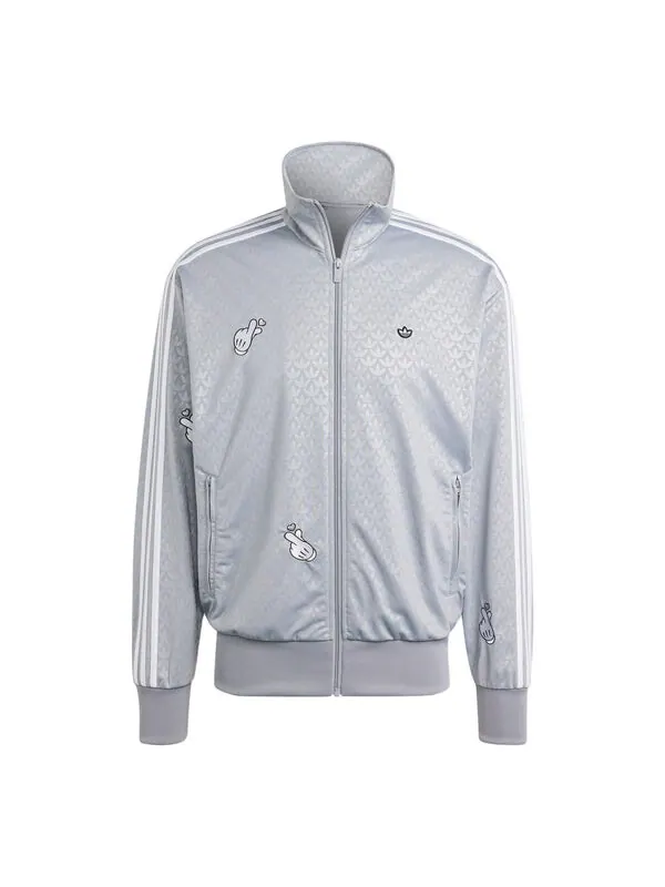 Куртка оригиналы x вышивка монограммы Микки Мауса Firebird Truck Top азиатские размеры Adidas — изображение 1 из 4, серый
