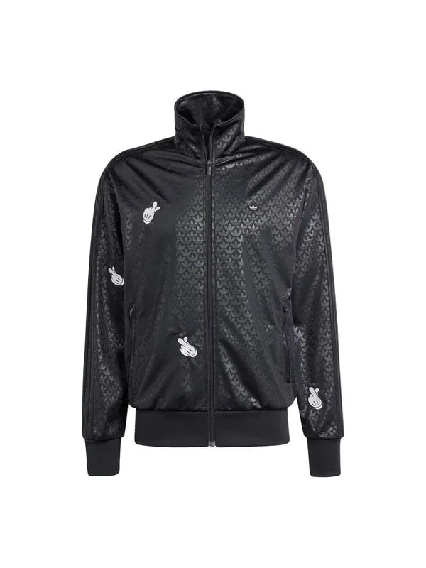 Куртка Микки Маус x Originals монограмма вышитая Firebird трек топ азиатский размер Adidas — изображение 1 из 4, черный