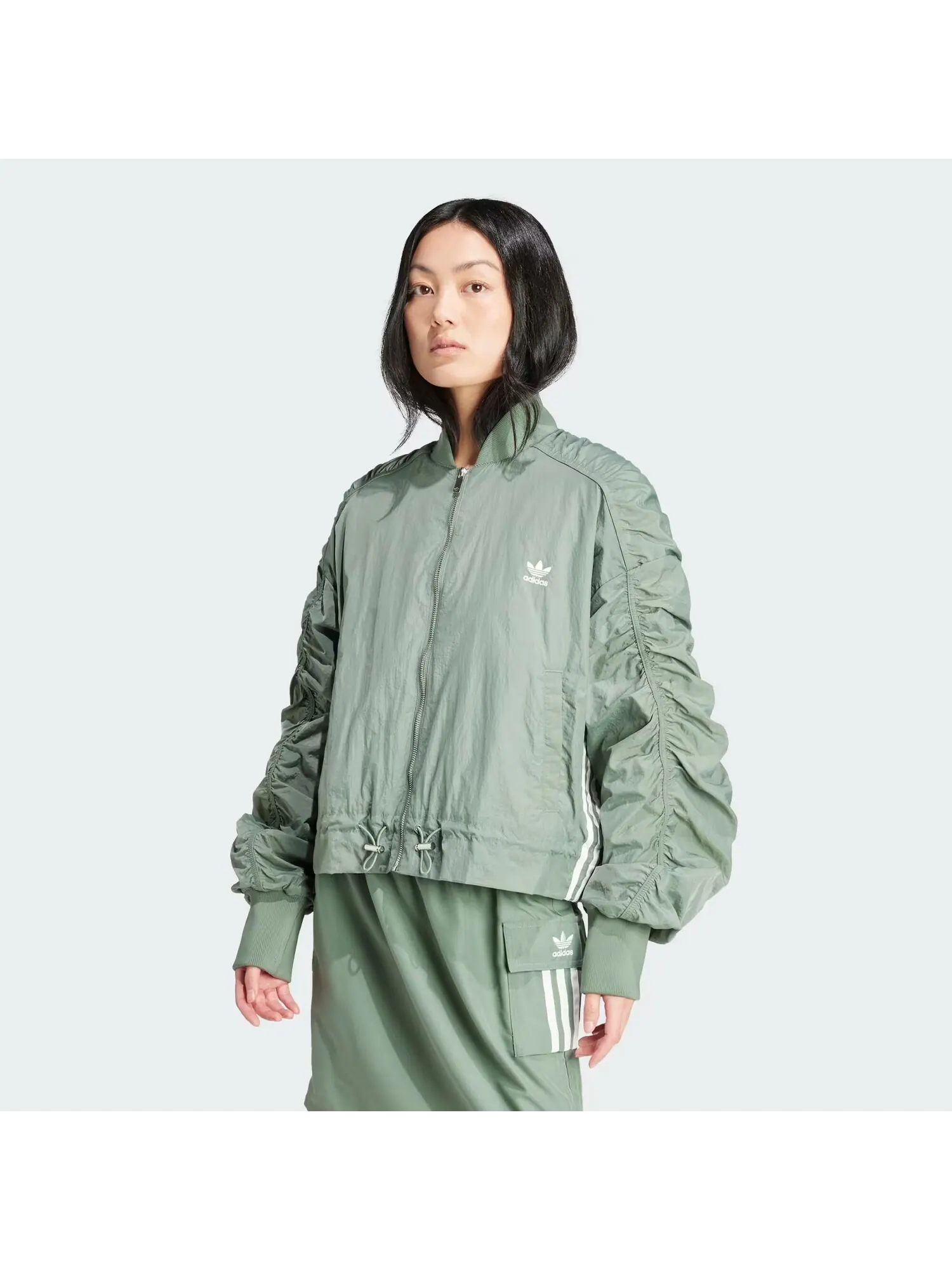 Легкий бомбер Originals Adidas — изображение 2 из 3, зеленый
