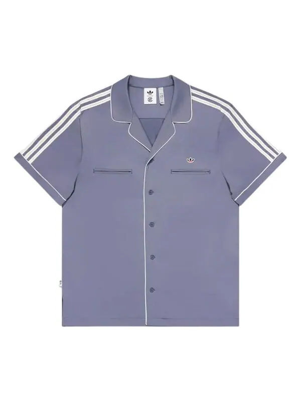 Рубашка x Clot рубашка для боулинга азиатские размеры Adidas — изображение 1 из 4, фиолетовый/белый