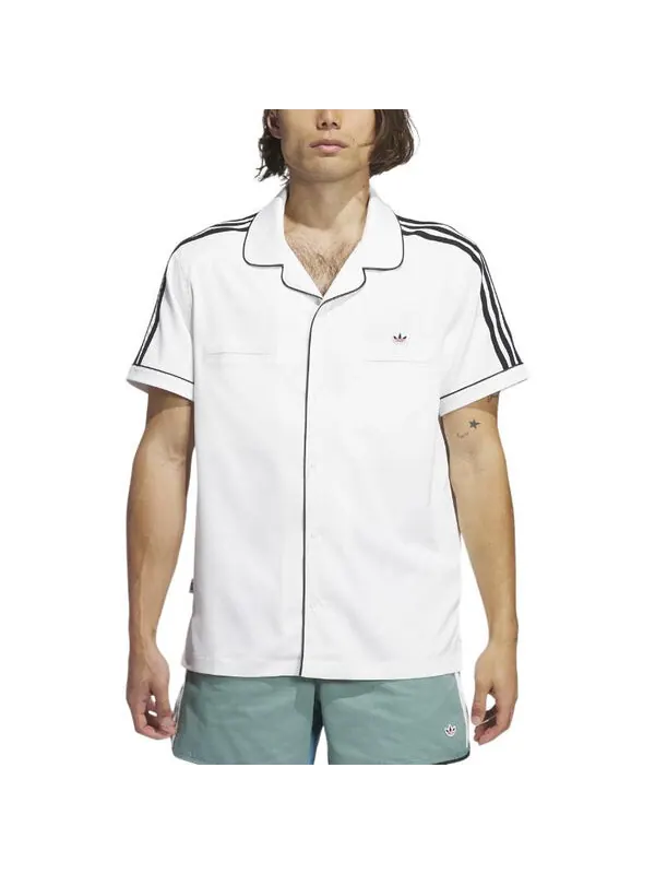 Рубашка x Clot рубашка для боулинга азиатские размеры Adidas — изображение 3 из 4, белый/черный
