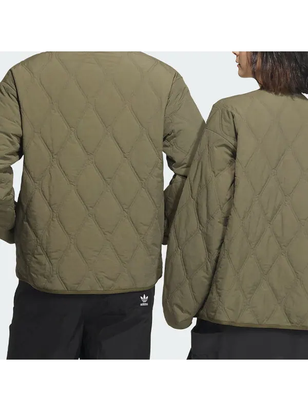 Куртка оригиналы toc двусторонняя стеганая куртка Adidas — изображение 4 из 4, оливковый зеленый