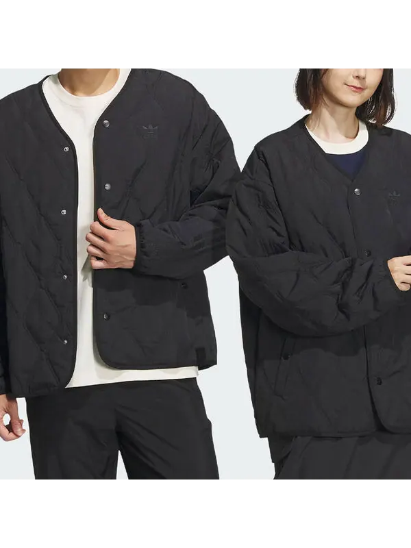 Куртка оригиналы toc двусторонняя стеганая куртка Adidas — изображение 3 из 4, черный