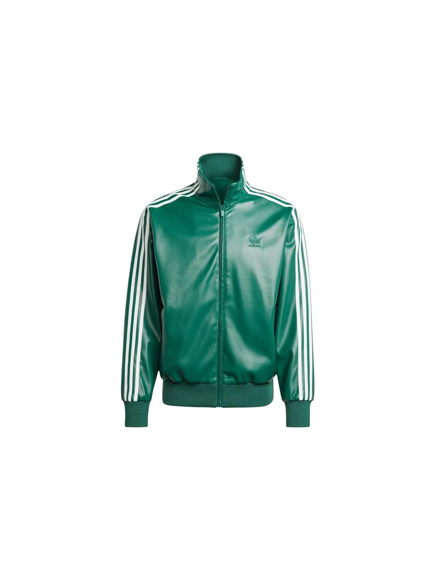 Куртка Adidas Originals Deportiva Addicoolor 3 stripes Synthetic skin — изображение 1 из 3, зеленый