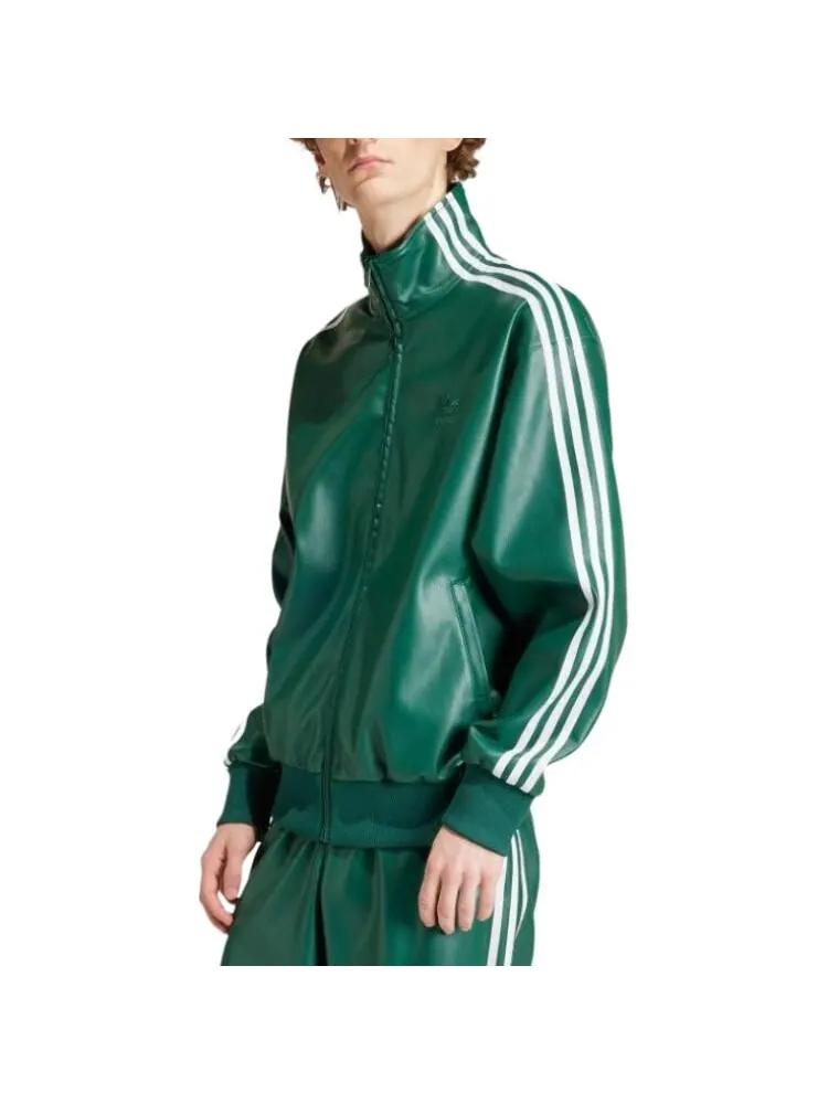 Куртка Adidas Originals Deportiva Addicoolor 3 stripes Synthetic skin — изображение 2 из 3, зеленый