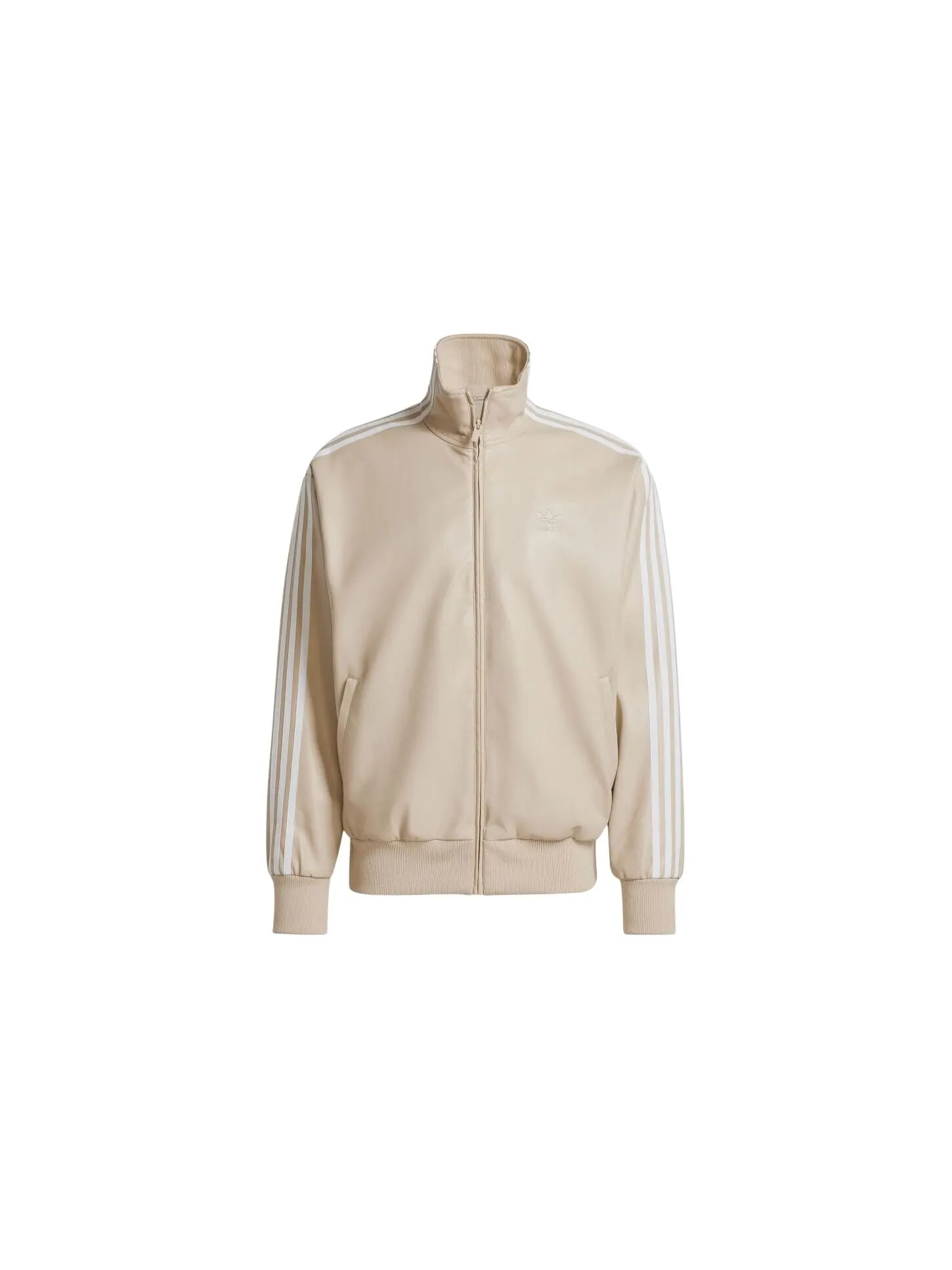Куртка Adidas Originals Deportiva Addicoolor 3 stripes Synthetic skin — изображение 1 из 6, бежевый
