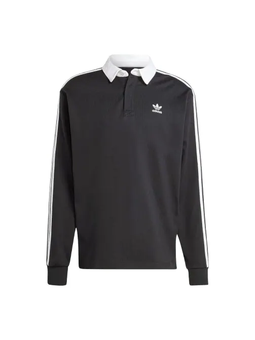 Футболка-поло с длинными рукавами Adidas ADICOLOR — изображение 1 из 1, черный