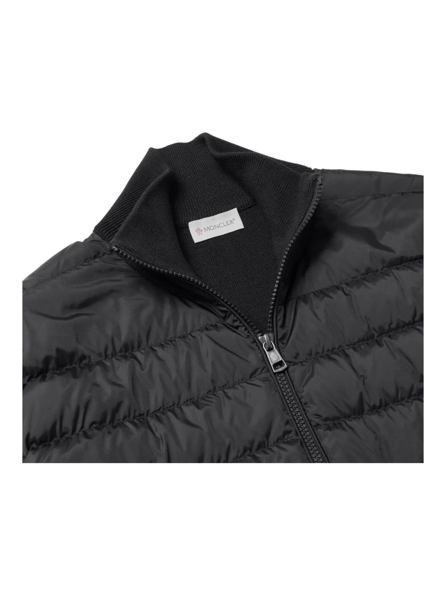 Куртка Moncler Padded Wool Cardigan Jacket 24FW 'Black' — изображение 3 из 4, черный