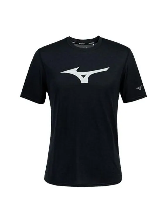 Футболка performance logo t-shirt 'black' Mizuno — изображение 1 из 3, черный