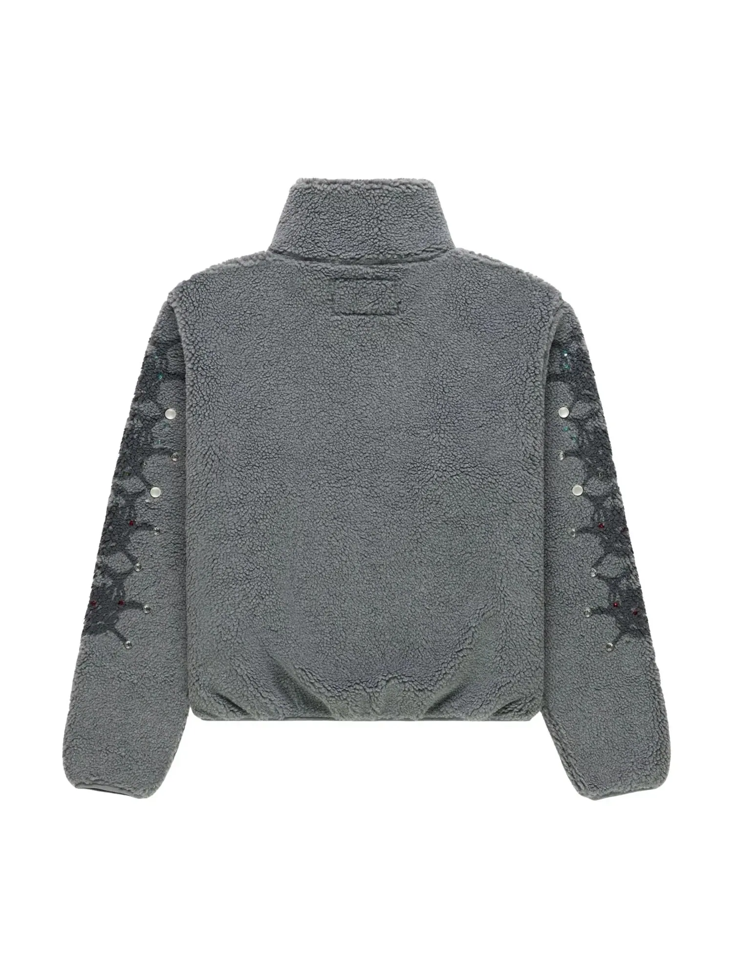 Толстовка Sp5der Webstone Teddy Fleece Zip Up 'Slate Grey' — изображение 2 из 2, серый