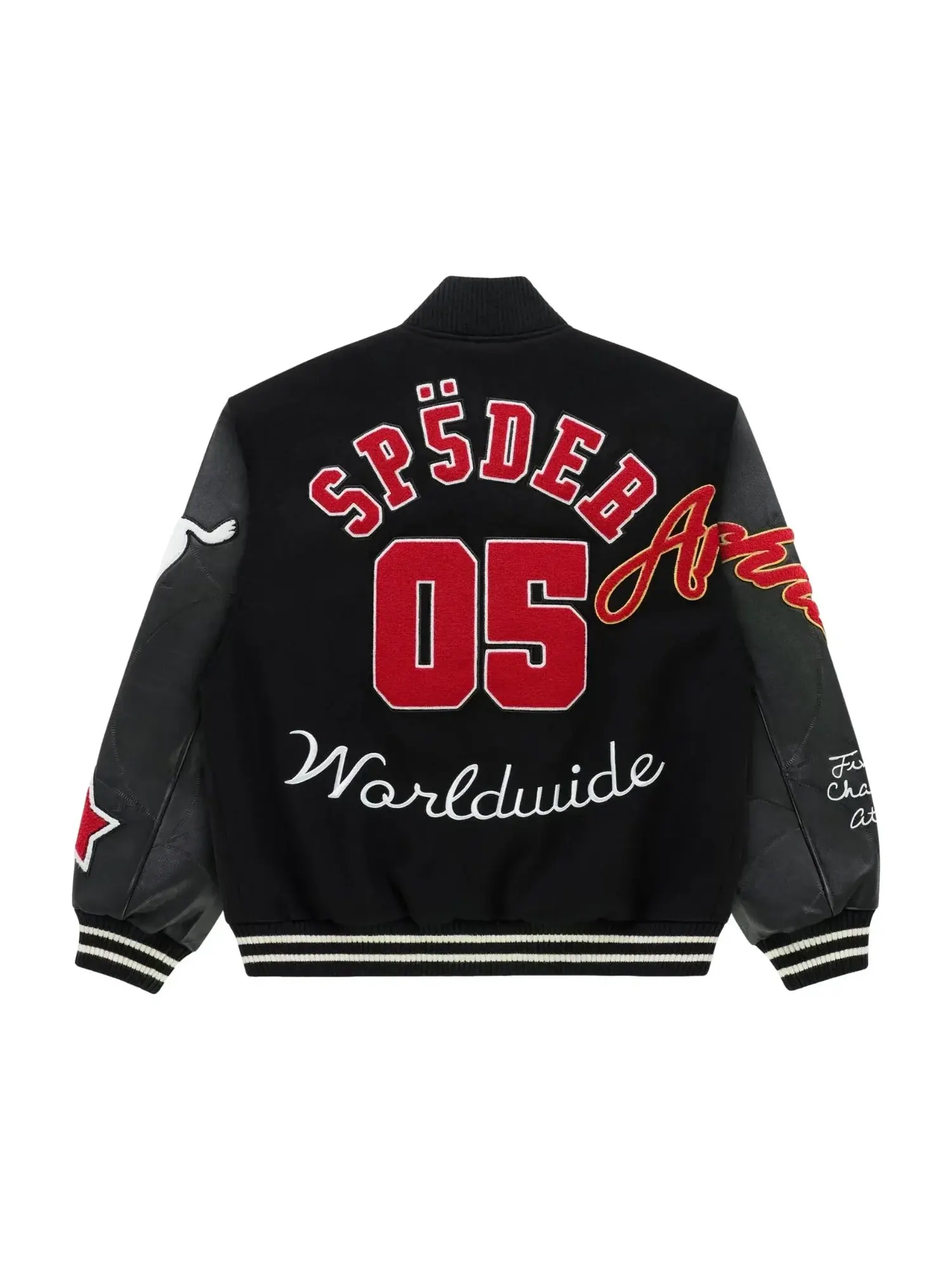 Куртка-бомбер Sp5der Cuntry Varsity Jacket — изображение 2 из 2, черный