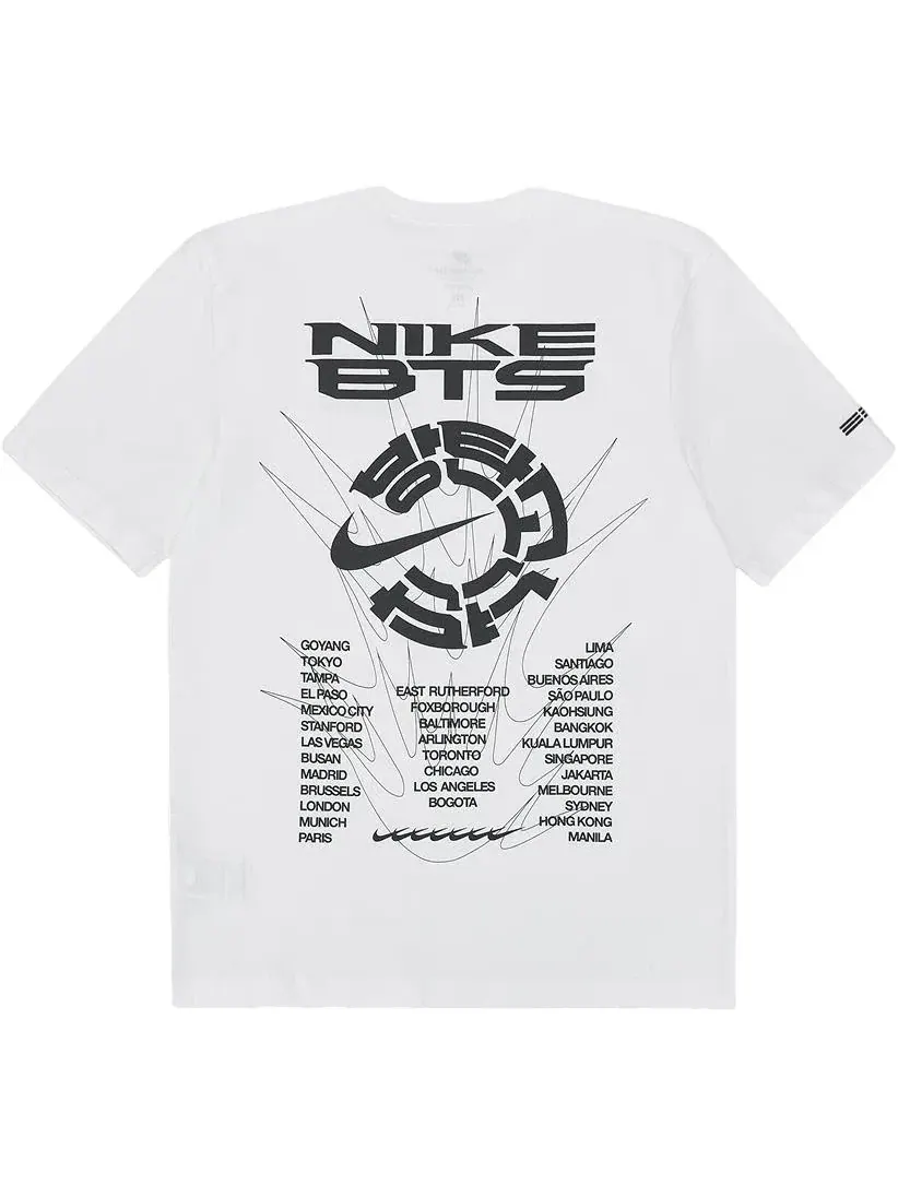 Мужская футболка с принтом Nike x BTS — изображение 2 из 2, белый