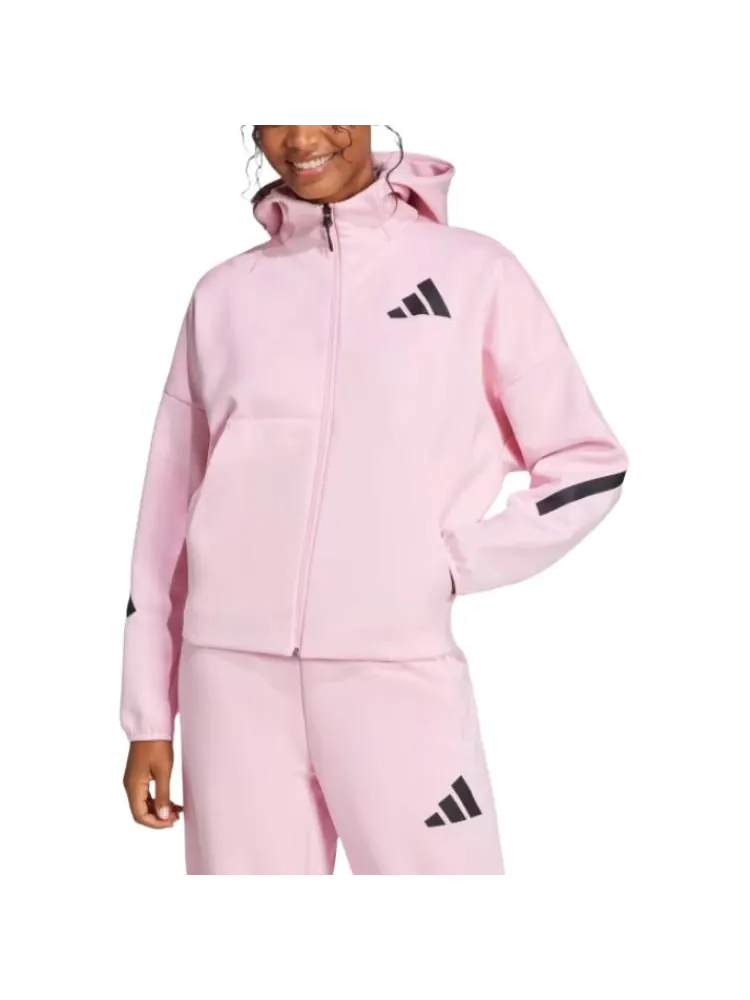 Толстовка Adidas Z.N.E. Full-Zip — изображение 2 из 6, розовый