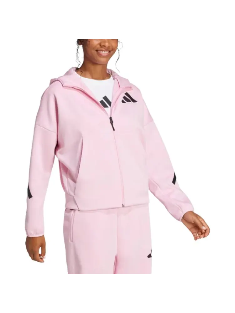 Толстовка Adidas Z.N.E. Full-Zip — изображение 3 из 6, розовый