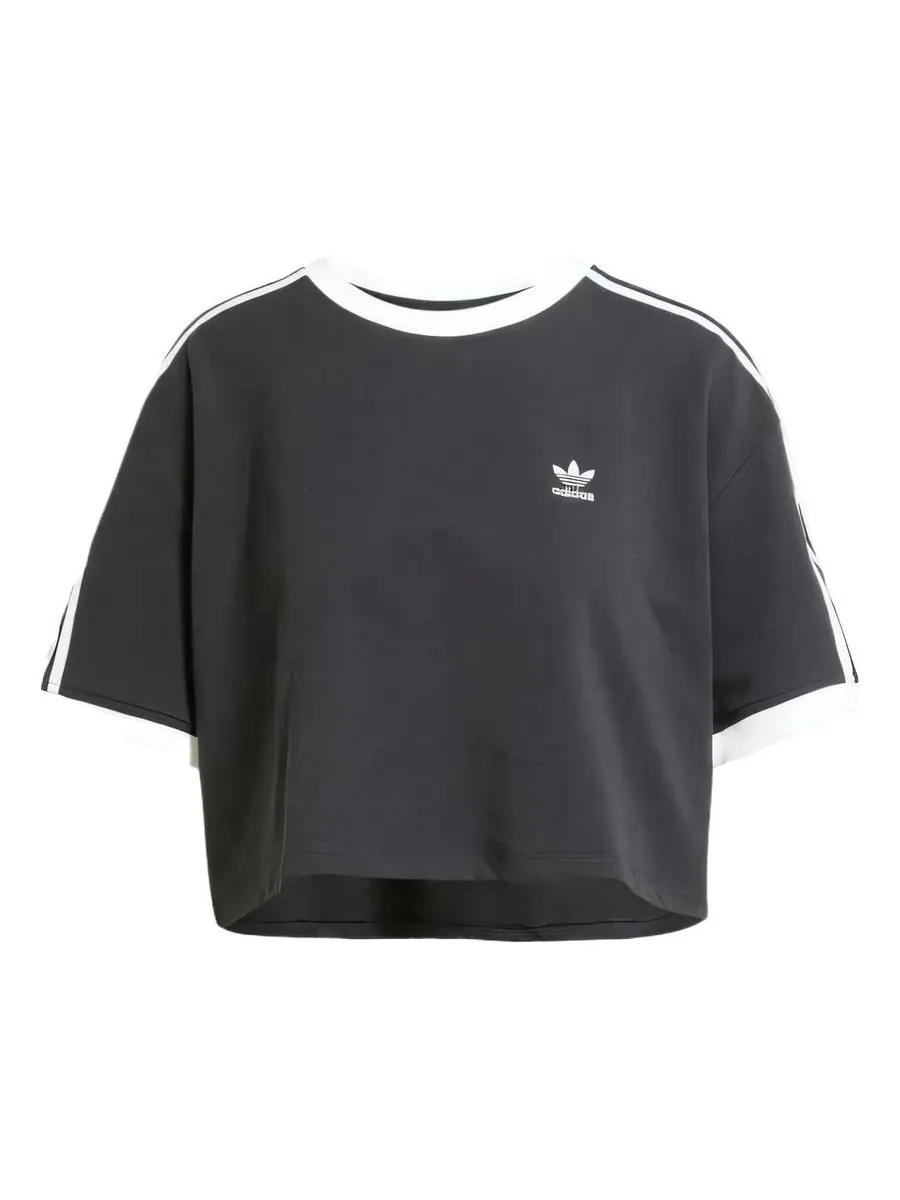 Футболка adidas 3s Loose Crop Top 'Black' — изображение 1 из 4, черный