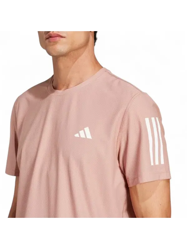 Футболка adidas Own the Run T-Shirt 'Pink' — изображение 2 из 4, розовый