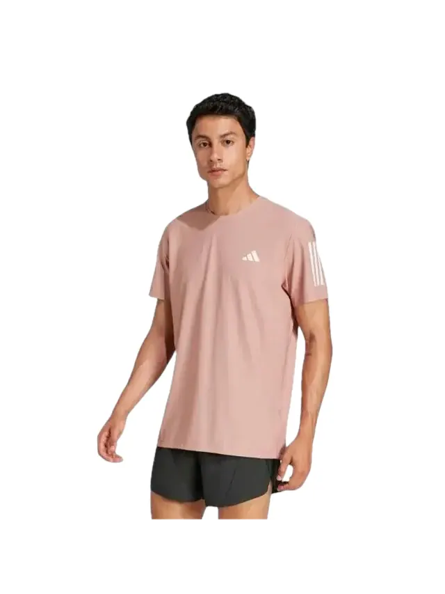 Футболка adidas Own the Run T-Shirt 'Pink' — изображение 3 из 4, розовый