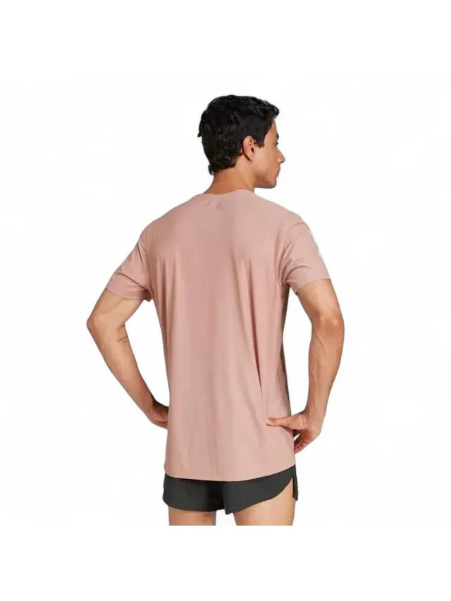 Футболка adidas Own the Run T-Shirt 'Pink' — изображение 4 из 4, розовый