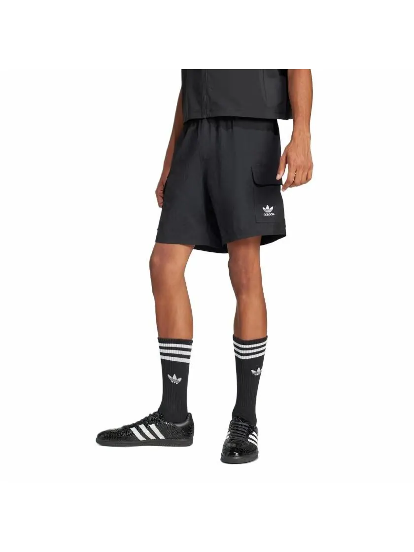 Шорты adidas Trefoil Essentials Woven Cargo Shorts Asia Sizing 'Black' — изображение 2 из 4, черный