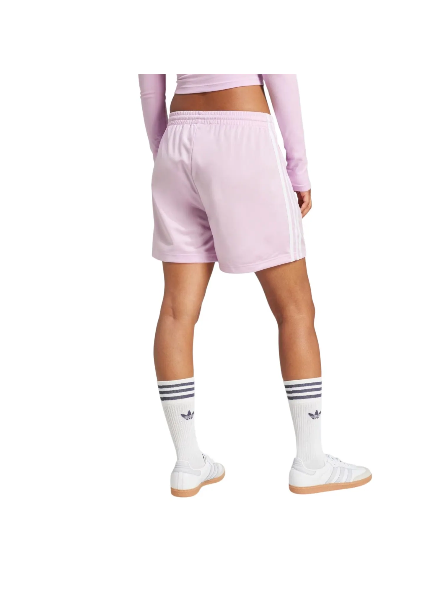 Шорты (WMNS) adidas Firebird Shorts 'Light Orchid' — изображение 3 из 3, розовый