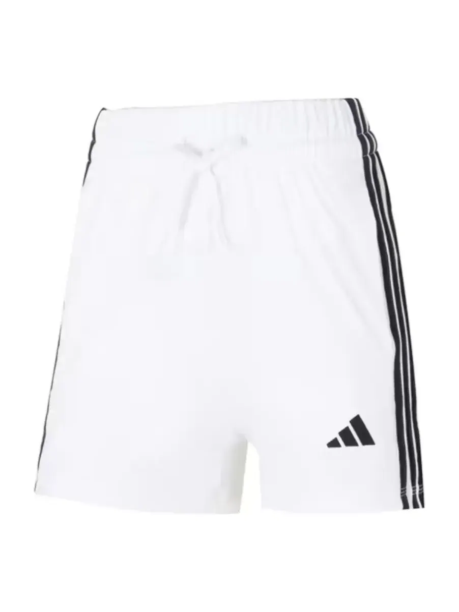 Шорты (WMNS) adidas 3-Stripes String Shorts 'White Black' — изображение 1 из 2, белый